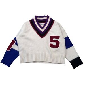 Rue the Style Varsity Sweater Angora Wool Blend Preppy Coquette Sporty OS/Free